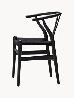 Carl Hansen & Søn Silla de madera con asiento tejido a mano CH24