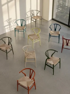 Carl Hansen & Søn Silla de madera con asiento de tejido Ch24 Wishbone Chair^ Sillas De Madera|Sillas