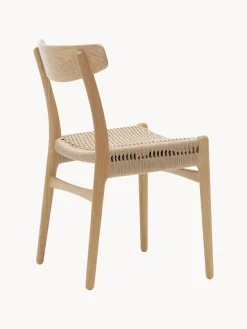 Carl Hansen & Søn Silla de madera con asiento tejido a mano CH23^ Sillas De Madera|Sillas