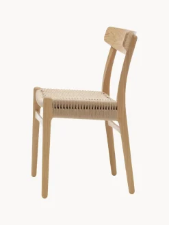 Carl Hansen & Søn Silla de madera con asiento tejido a mano CH23^ Sillas De Madera|Sillas