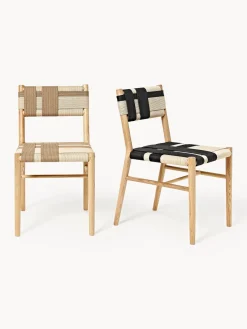 Westwing Collection Silla de madera de fresno Mani