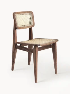 GUBI Silla de madera de nogal con tejido vienés C-Chair^ Sillas De Madera|Sillas
