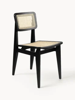 GUBI Silla de madera de roble con tejido vienés C-Chair