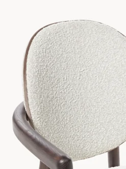 Westwing Collection Silla de madera tapizado en tejido bouclé Maia