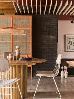 HKLIVING Silla de metal Wire