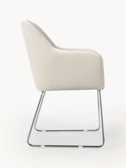 Westwing Collection Silla de terciopelo con reposabrazos Isla