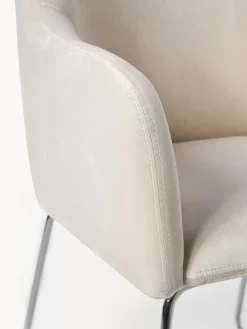 Westwing Collection Silla de terciopelo con reposabrazos Isla