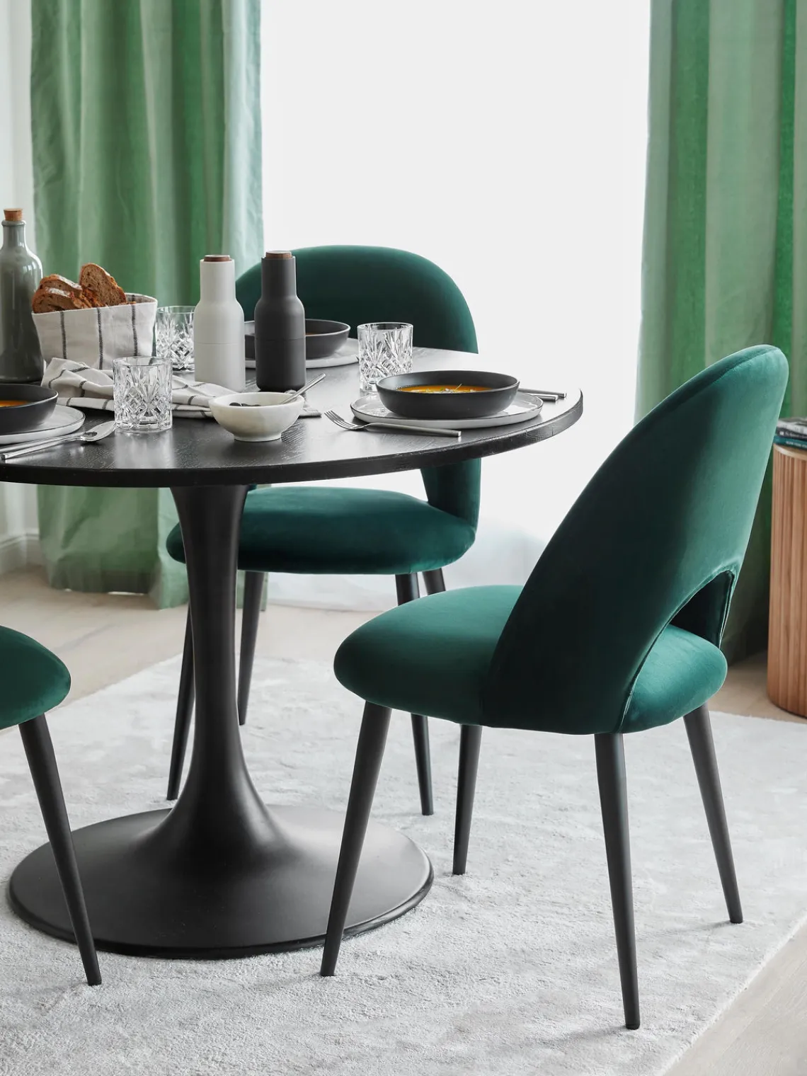 Westwing Collection Silla de terciopelo Rachel