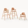 Niños Nobodinoz Silla infantil de madera de haya 3in1 Growing Green