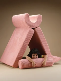 Niños Wigiwama Silla infantil plegable artesanal de borreguillo Flipster