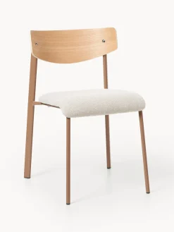 Westwing Collection Silla tapizada de madera de roble Nadia^ Sillas