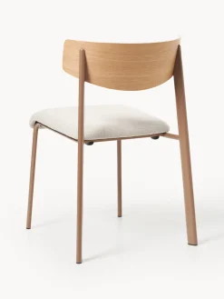 Westwing Collection Silla tapizada de madera de roble Nadia^ Sillas