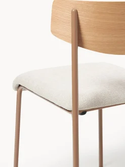 Westwing Collection Silla tapizada de madera de roble Nadia^ Sillas