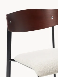 Westwing Collection Silla tapizada de madera de roble Nadia