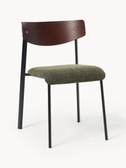 Westwing Collection Silla tapizada de madera de roble Nadia^ Sillas