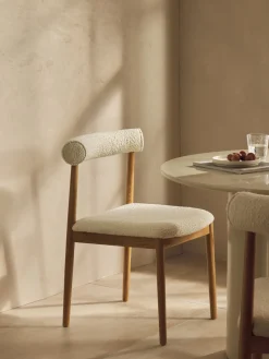 Westwing Collection Silla tapizada en tejido bouclé Diego