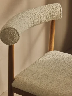 Westwing Collection Silla tapizada en tejido bouclé Diego