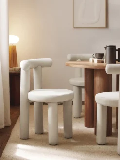 Westwing Collection Silla tapizada en terciopelo Calan