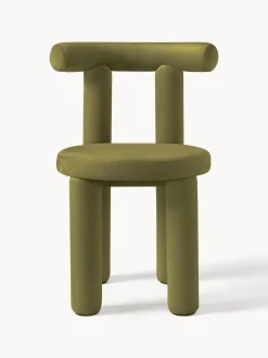 Westwing Collection Silla tapizada en terciopelo Calan