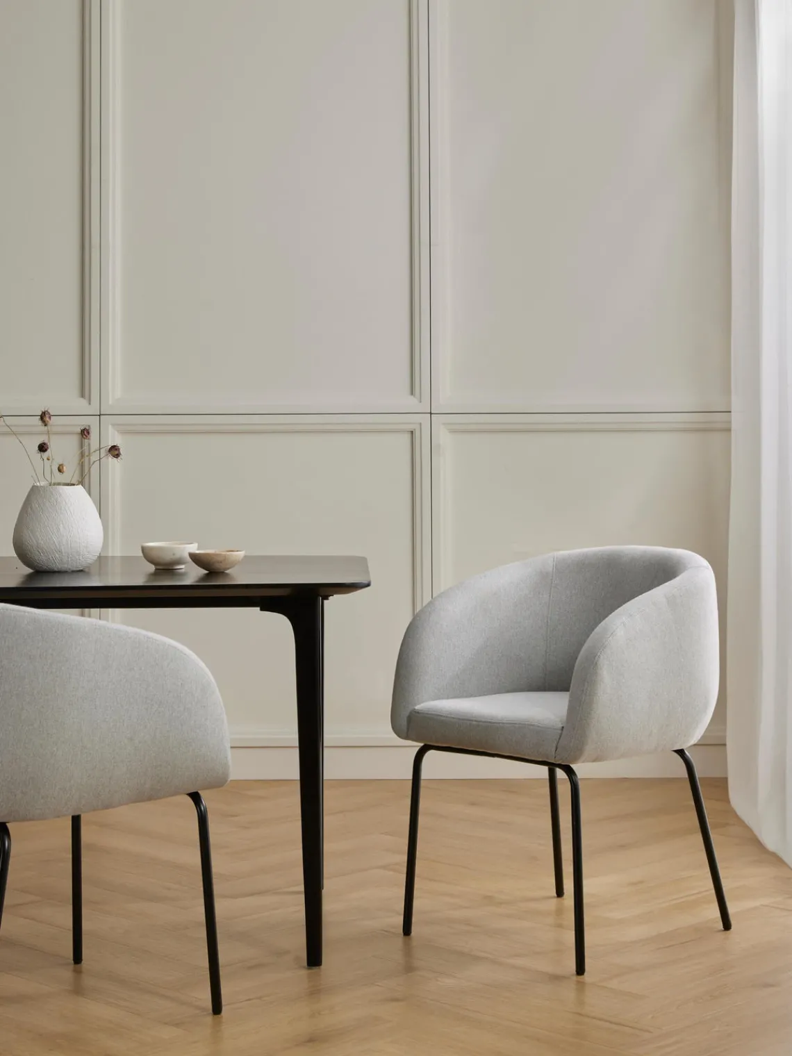 Westwing Collection Sillas con reposabrazos Alani, 2 uds.