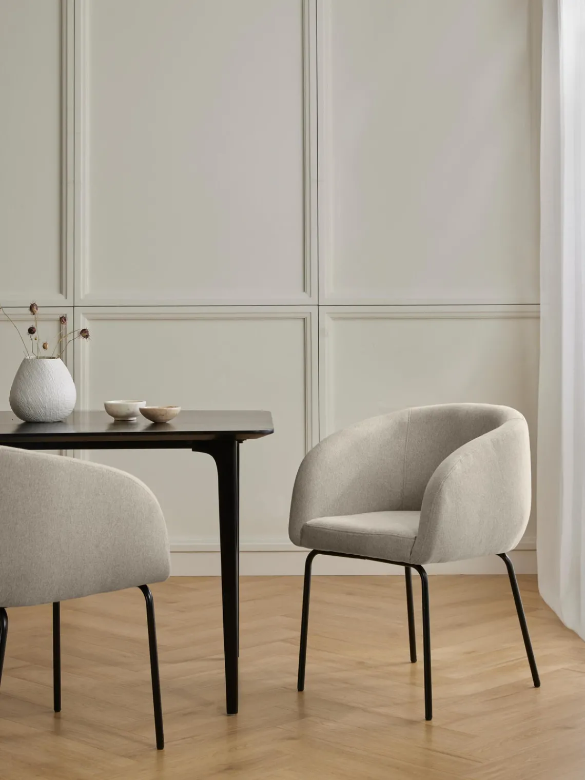 Westwing Collection Sillas con reposabrazos Alani, 2 uds.