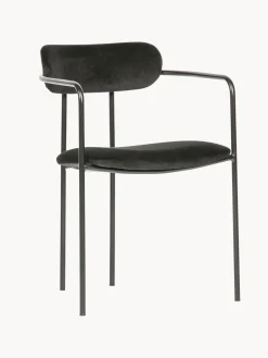 Sillas con reposabrazos de terciopelo Elvy, 2 uds.^ Sillas Con Reposabrazos|Sillas