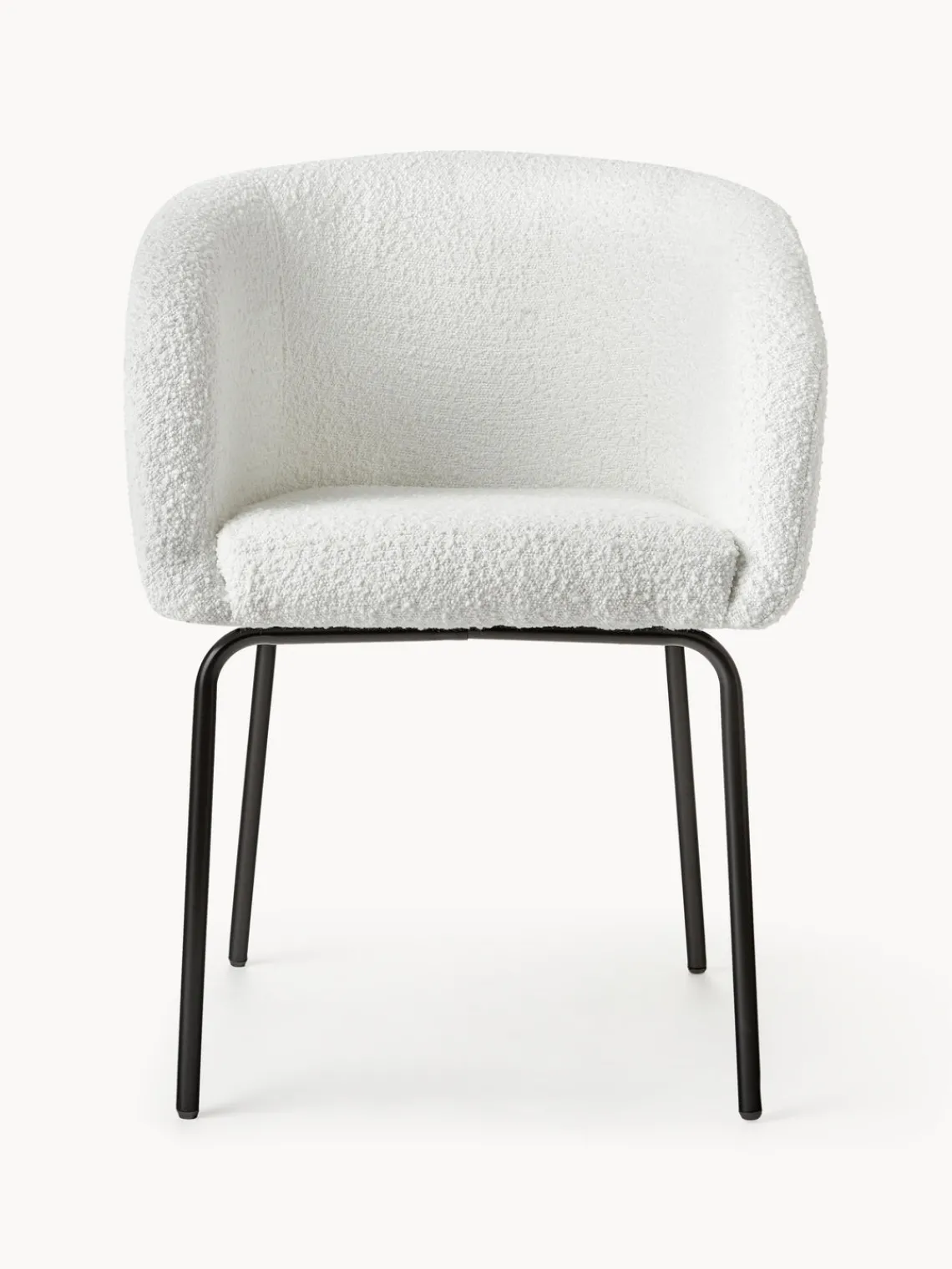Westwing Collection Sillas con reposabrazos en tejido bouclé Alani, 2 uds
