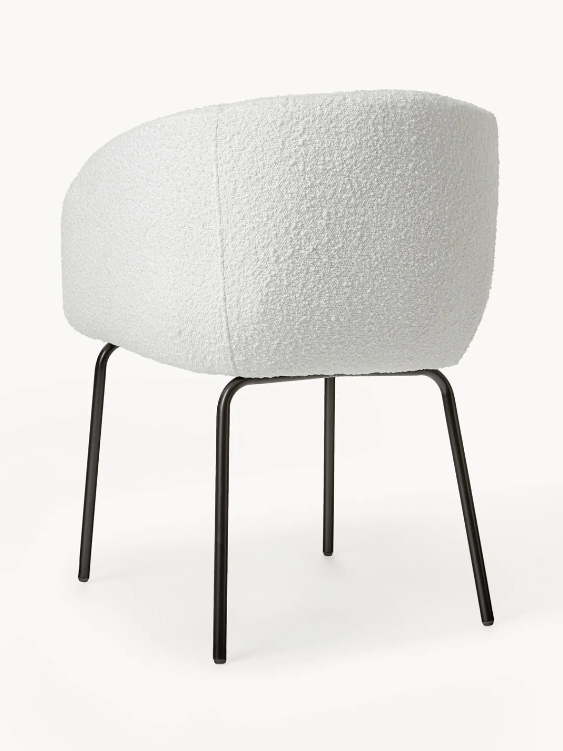 Westwing Collection Sillas con reposabrazos en tejido bouclé Alani, 2 uds