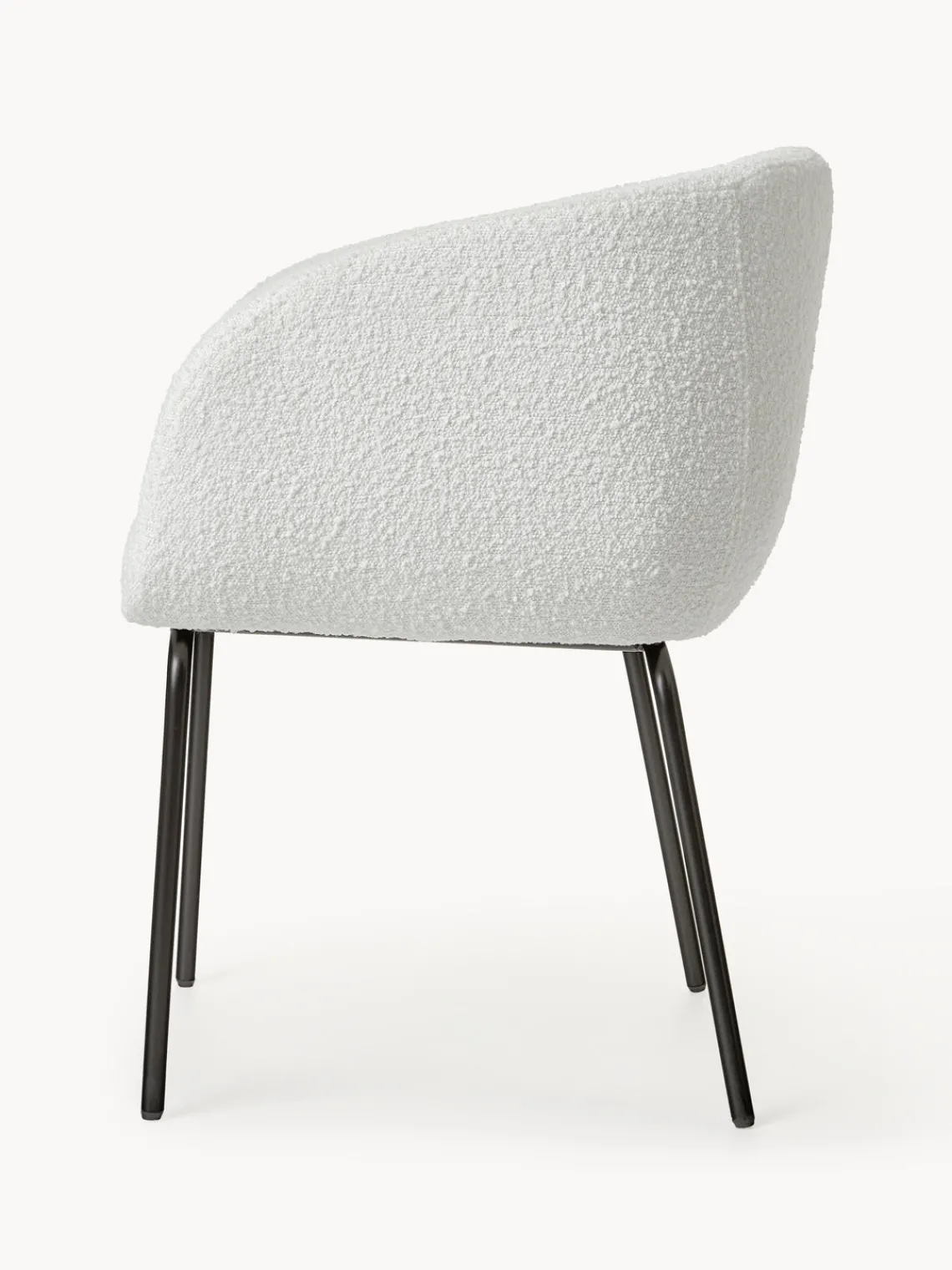 Westwing Collection Sillas con reposabrazos en tejido bouclé Alani, 2 uds