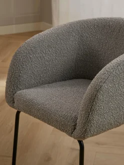 Westwing Collection Sillas con reposabrazos en tejido bouclé Alani, 2 uds.^ Sillas Con Reposabrazos|Sillas