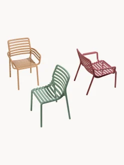 Nardi Sillas de jardín apilables con reposabrazos Doga, 2 uds.