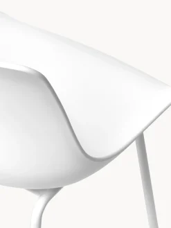 Westwing Collection Sillas de plástico con patas de metal Joe, 2 uds.^ Sillas