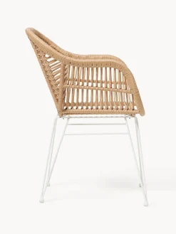 Westwing Collection Sillas de polirratán con reposabrazos Costa, 2 uds.