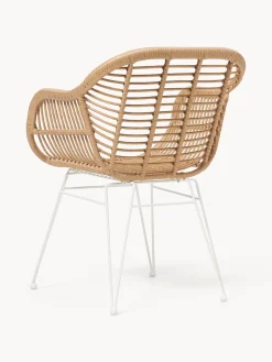 Westwing Collection Sillas de polirratán con reposabrazos Costa, 2 uds.