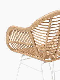 Westwing Collection Sillas de polirratán con reposabrazos Costa, 2 uds.