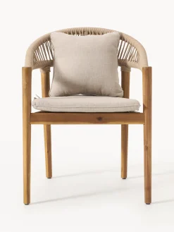 Westwing Collection Sillas para exterior de madera de acacia Marc, 2 uds.