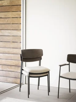 Rowico Home Sillas tapizadas de madera de roble Maymont, 2 uds.