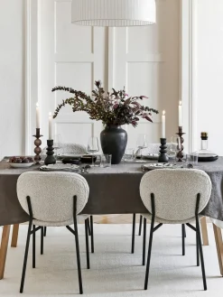 Westwing Collection Sillas tapizadas en tejido bouclé Ulrica, 2 uds.^ Sillas