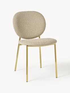 Westwing Collection Sillas tapizadas en tejido bouclé Ulrica, 2 uds.