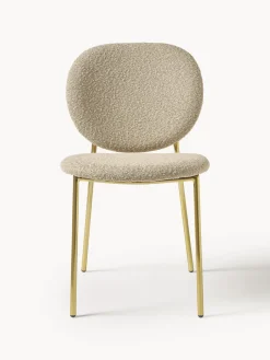 Westwing Collection Sillas tapizadas en tejido bouclé Ulrica, 2 uds.