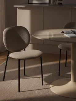 Westwing Collection Sillas tapizadas en tejido bouclé Ulrica, 2 uds.