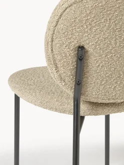 Westwing Collection Sillas tapizadas en tejido bouclé Ulrica, 2 uds.