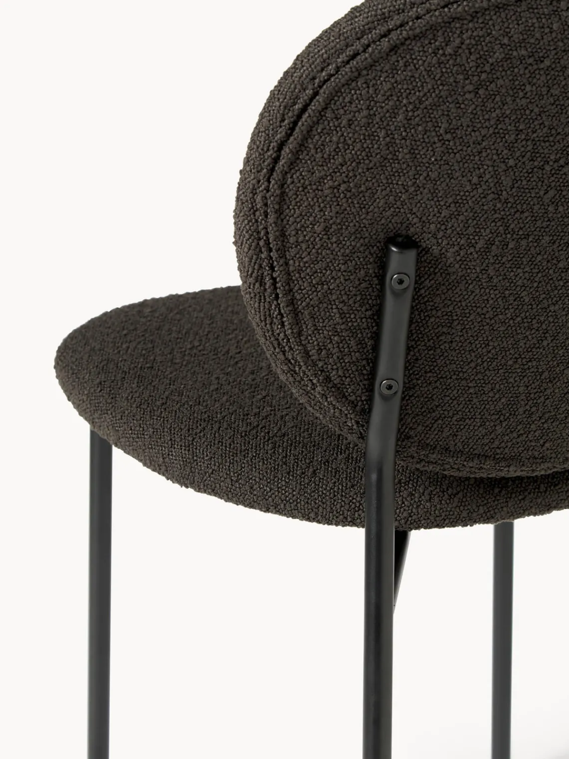 Westwing Collection Sillas tapizadas en tejido bouclé Ulrica, 2 uds.