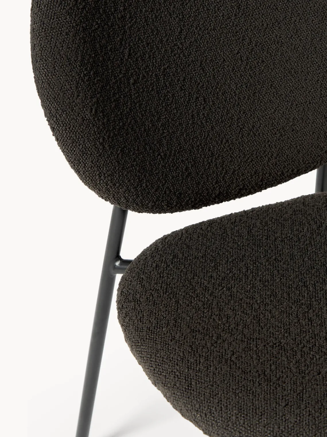 Westwing Collection Sillas tapizadas en tejido bouclé Ulrica, 2 uds.