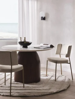 Westwing Collection Sillas tapizadas en tejido bouclé Samantha, 2 uds.^ Sillas