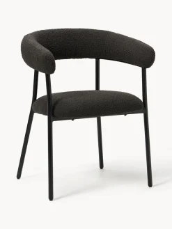 Westwing Collection Sillas tapizadas en tejido bouclé Thiago, 2 uds.