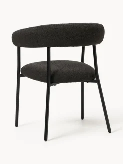 Westwing Collection Sillas tapizadas en tejido bouclé Thiago, 2 uds.