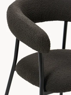 Westwing Collection Sillas tapizadas en tejido bouclé Thiago, 2 uds.