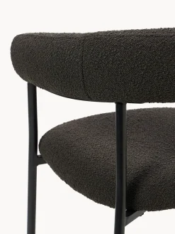 Westwing Collection Sillas tapizadas en tejido bouclé Thiago, 2 uds.