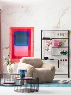 Kare Design Sillón artesanal de piel sintética Mika